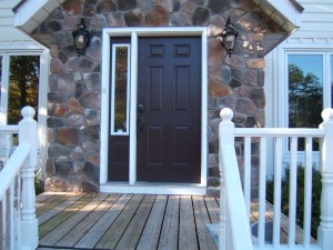 Dutch Quality manufactured stone on front entrance