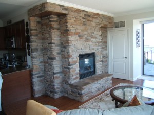 Condo Fireplace After application of Dutch Quality Stone
