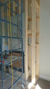 Close up view of framing.